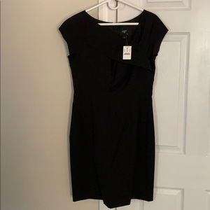 J Crew cap sleeve black dress sz 10. NWT.  LBD.